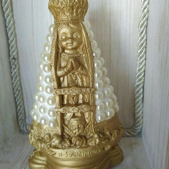 Nossa Sra Aparecida Baby 16cm c/ Pérolas