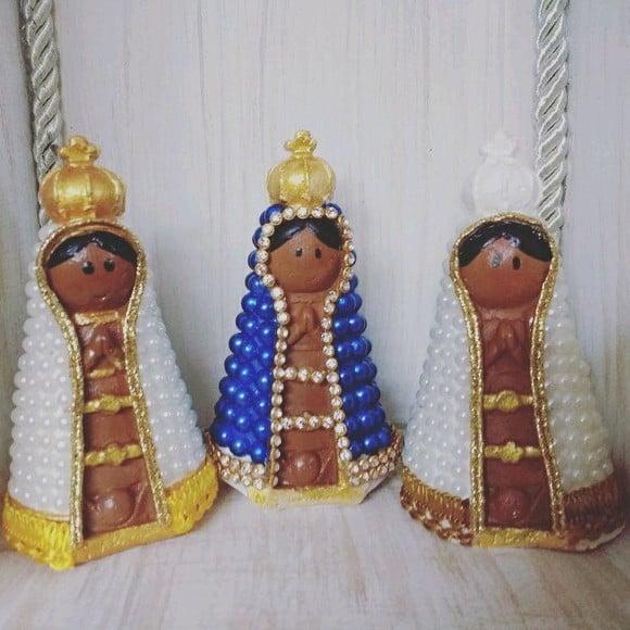 Nossa Senhora Aparecida Baby Pérolas 9cm