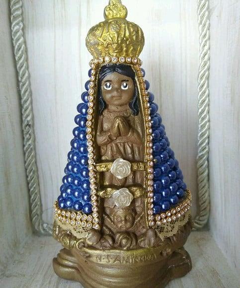 Nossa Sra Aparecida Baby 16cm c/ Pérolas