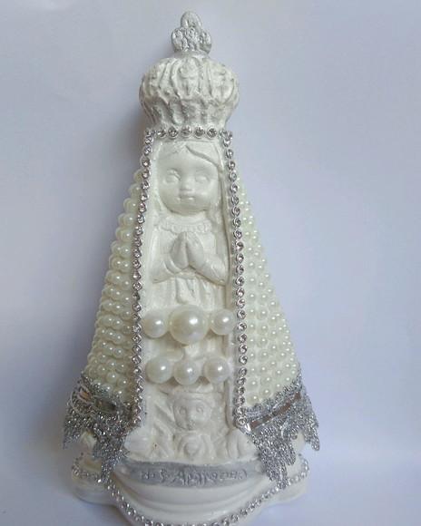 Nossa Sra Aparecida Baby 16cm c/ Pérolas