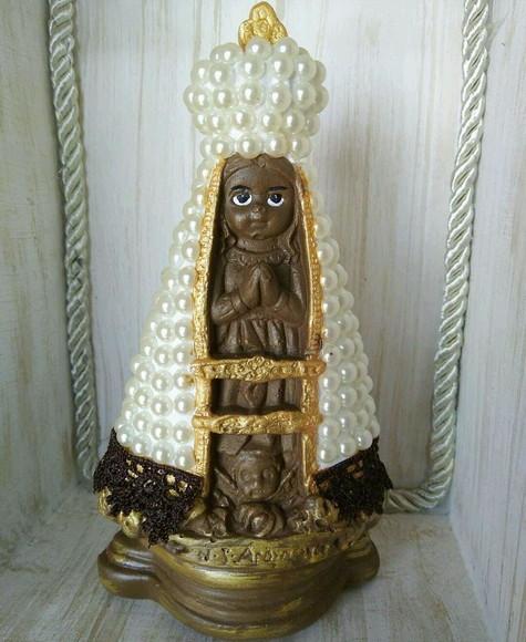 Nossa Sra Aparecida Baby 16cm c/ Pérolas