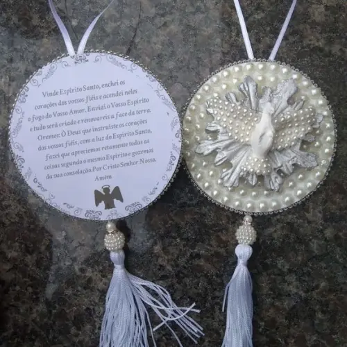 Pingente Mandala Divino Espírito Santo 10cm