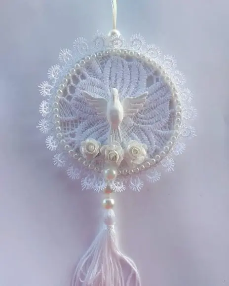 Pingente Mandala 10cm Divino Espírito Santo