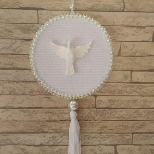 Pingente Mandala Divino Espírito Santo 10cm Personalizado