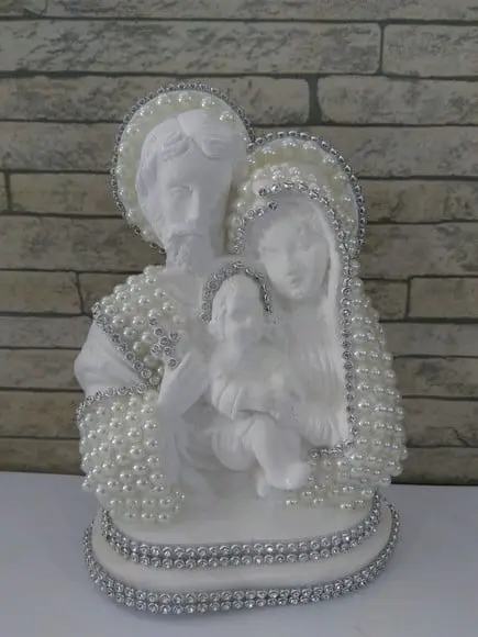 Busto Sagrada Familia com Pérolas