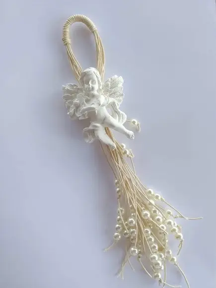 Pingente Anjo da Guarda com pérolas