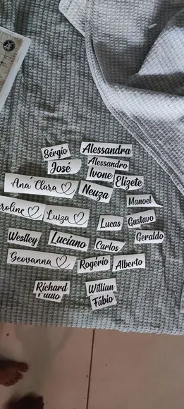 35 Adesivos Nome Personalizado Vinil 2cm