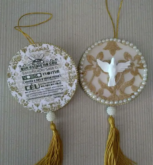 Pingente Mandala 10cm Divino Espírito Santo