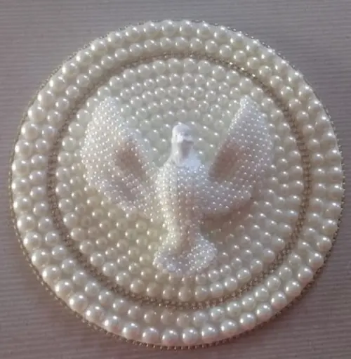 Mandala Divino Espírito Santo 25CM com pérolas