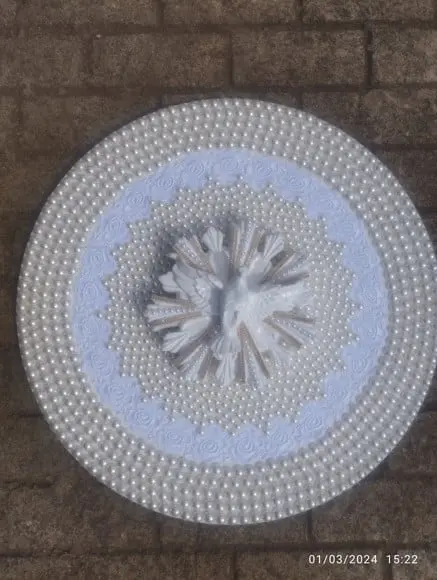 Mandala Divino Espírito Santo com Pérolas 60cm