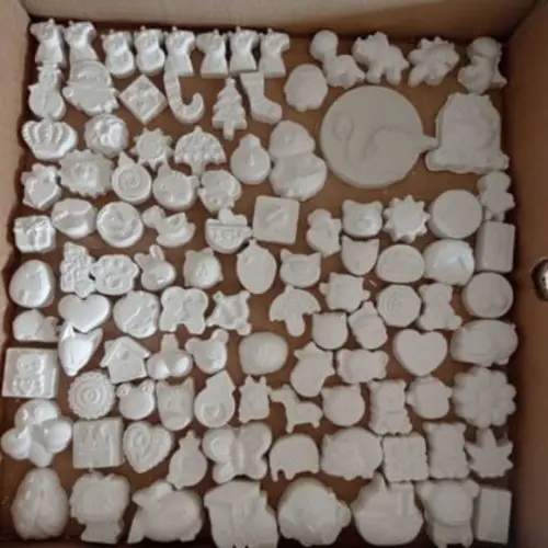 Kit com 150 Peças Gesso Cru para Pintura Recreação Infantil