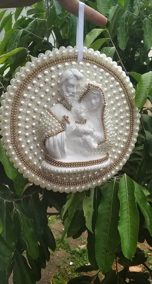 Mandala Sagrada Família 20CM com pérolas