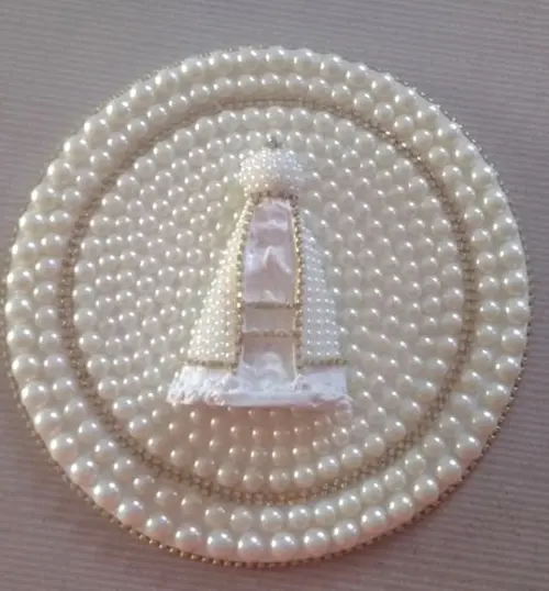 Mandala Divino Nossa Senhora Aparecida 25CM com pérolas