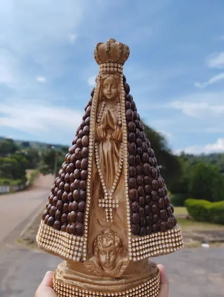 Nossa Senhora Aparecida 27cm Manto Café
