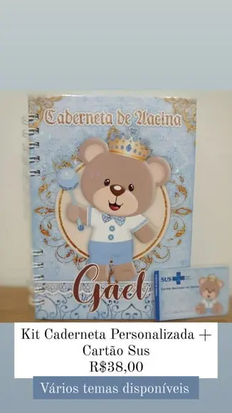 Caderneta de Saúde Vacinação + Cartão Sus Personalizada
