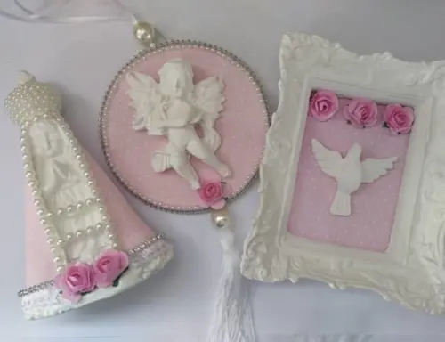 Kit Presente Nossa Senhora baby e Divino Espírito Santo