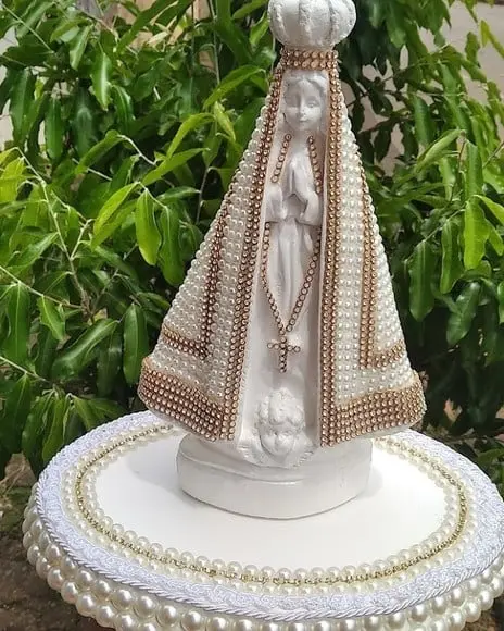 Nossa Senhora Aparecida 27cm com Pérolas