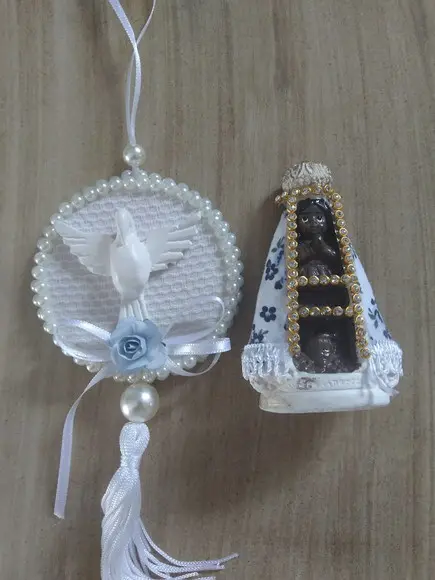 Kit Nossa Sra Aparecida Baby 9cm + Mandala Divino 7cm