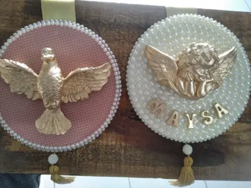 Escapulário de Porta com pérolas Personalizado