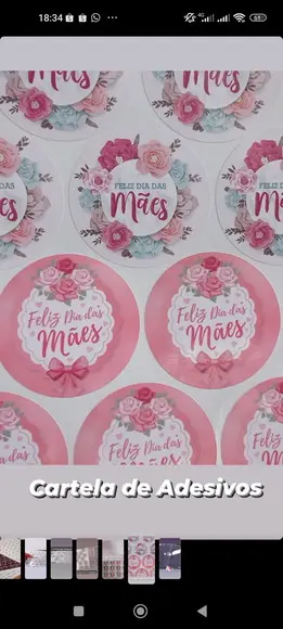 Kit 200 Tags Adesivas Personalizadas Sua Logo 3,5cm