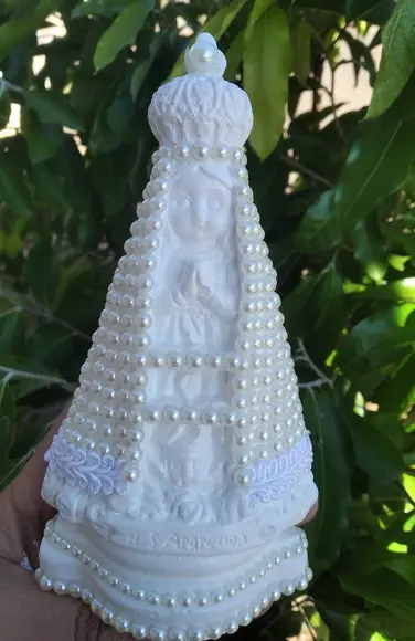 Nossa Sra Aparecida Baby 16cm c/ Pérolas