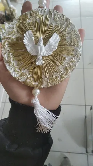 Kit 20 Pingente Mandala Divino Espírito Santo 10cm