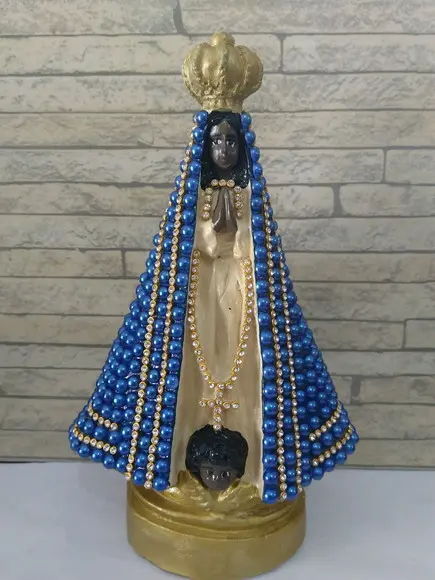 Nossa Senhora Aparecida 22cm com Pérolas