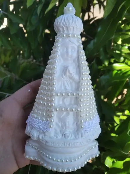Nossa Sra Aparecida Baby 15cm c/ Pérolas
