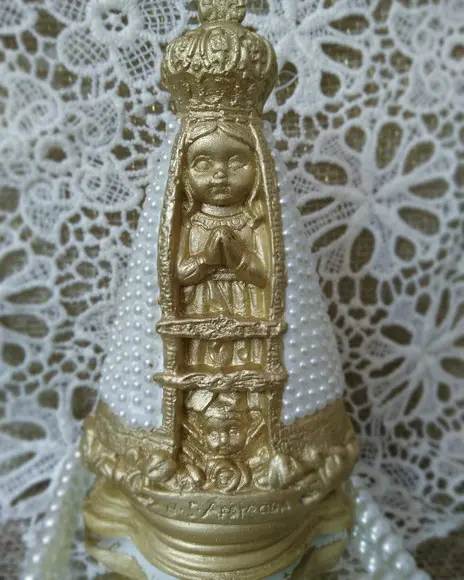 Nossa Sra Aparecida Baby 16cm c/ Pérolas