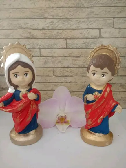 Kit Sagrado Coração de Jesus e Maria baby