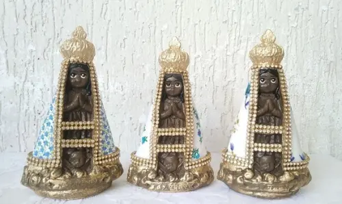 Nossa Senhora Aparecida Baby 15cm Manto Estampado