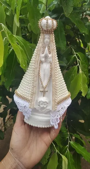 Nossa Senhora Aparecida 22cm com Pérolas
