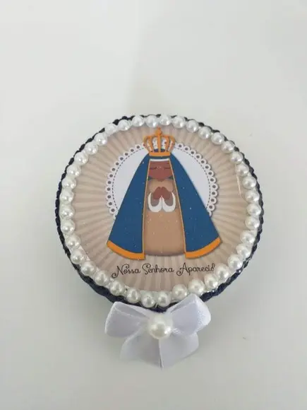 Latinha com Mini Terço Lembrancinha de Batizado