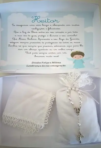 Kit Batizado Sachê perfumado, Tercinho e Lencinho