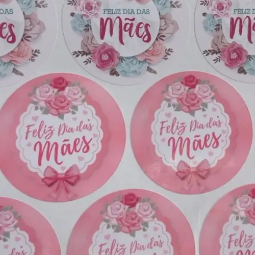 Kit 1000 Tags Adesivas Personalizadas Sua Logo 5cm