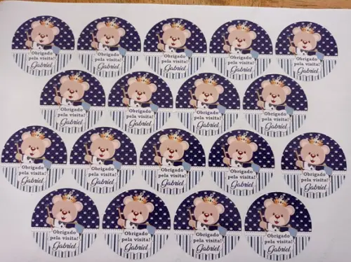 Kit 200 Tags Adesivas Personalizadas Sua Logo 7cm