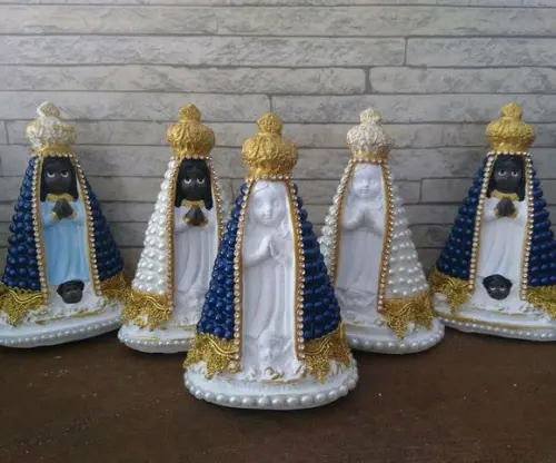 Kit 50 N. S. Aparecida Baby 15cm Pérolas
