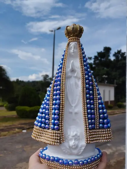 Nossa Senhora Aparecida 27cm com Pérolas
