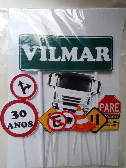 Topo de Bolo Personalizado Vários Temas