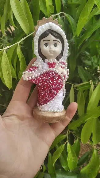 Sagrado Coração de Maria baby 13cm decorada