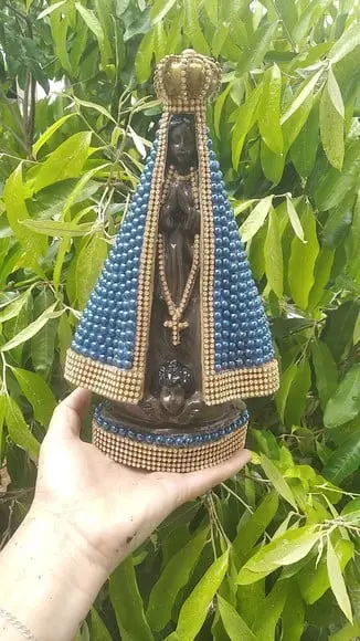 Nossa Senhora Aparecida 27cm com Pérolas
