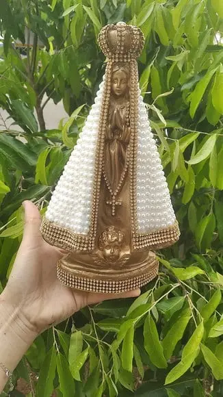 Nossa Senhora Aparecida 27cm com Pérolas