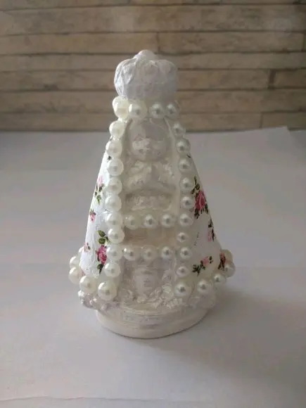 Nossa Sra Aparecida Baby 8.5cm c/ Pérolas