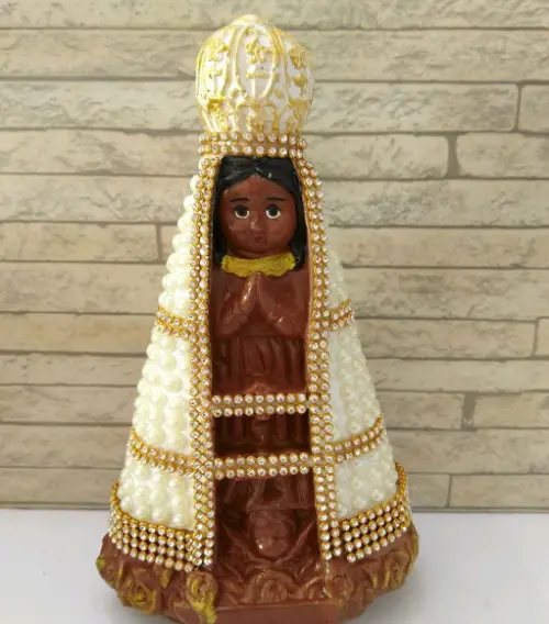 Nossa Sra Aparecida Baby 20cm c/ Pérolas