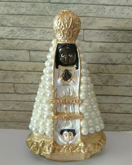 Nossa Sra Aparecida Baby 20cm c/ Pérolas