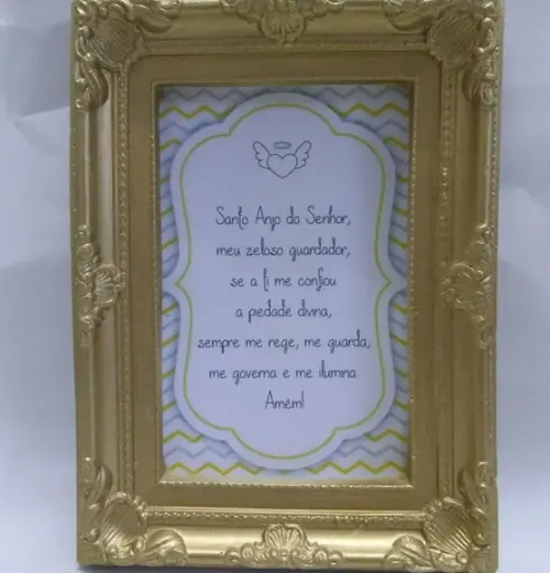 Quadrinho Oração Santo Anjo da Guarda