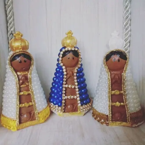 Nossa Senhora Aparecida Baby Pérolas 9cm