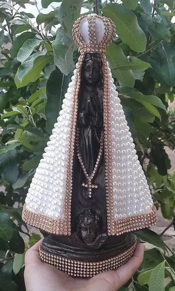 Nossa Senhora Aparecida 22cm com Pérolas
