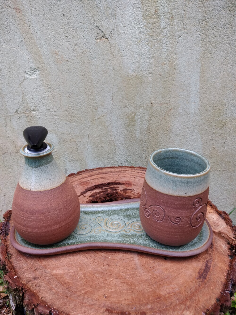 Kit para Lavabo Arabesco - Saboneteira e Porta Escovas 3 Pçs