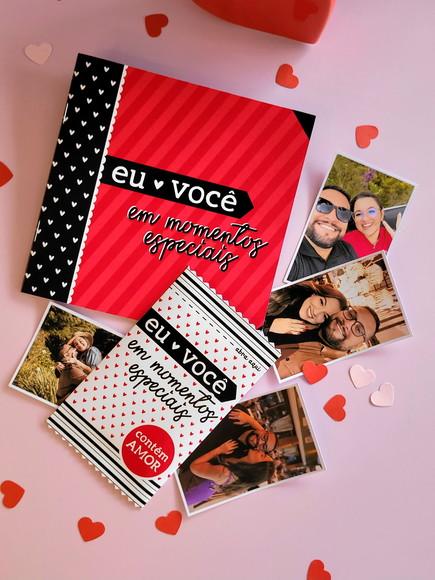 Álbum Namorados Figurinhas Foto + Caixinha de Lembranças
